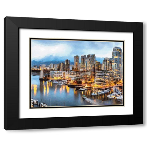 Memories of Vancouver I Black Modern Wood Framed Art Print with Double Matting by Medeiros, Celito