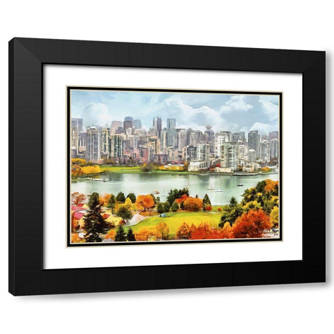 Memories of Vancouver IV Black Modern Wood Framed Art Print with Double Matting by Medeiros, Celito
