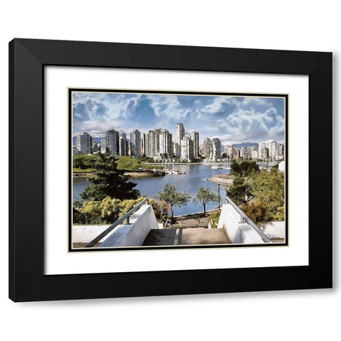Memories of Vancouver VII Black Modern Wood Framed Art Print with Double Matting by Medeiros, Celito