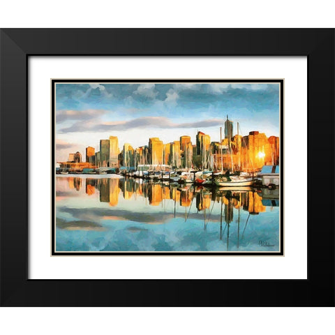 Memories of Vancouver XI Black Modern Wood Framed Art Print with Double Matting by Medeiros, Celito
