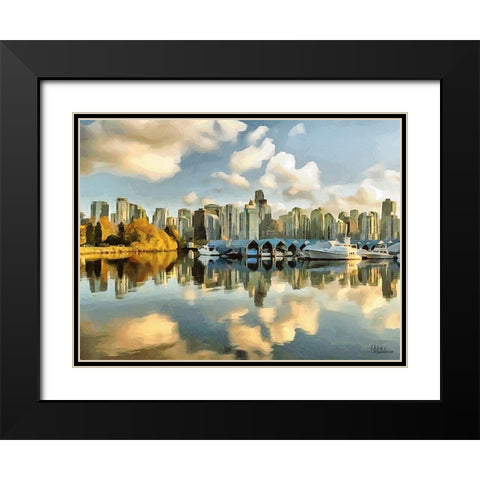 Memories of Vancouver XII Black Modern Wood Framed Art Print with Double Matting by Medeiros, Celito