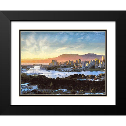 Memories of Vancouver XIII Black Modern Wood Framed Art Print with Double Matting by Medeiros, Celito