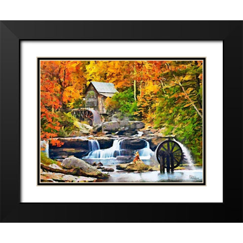American Famous Mill Black Modern Wood Framed Art Print with Double Matting by Medeiros, Celito