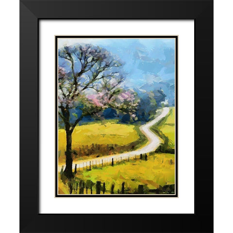 Road to the Mountains Black Modern Wood Framed Art Print with Double Matting by Medeiros, Celito