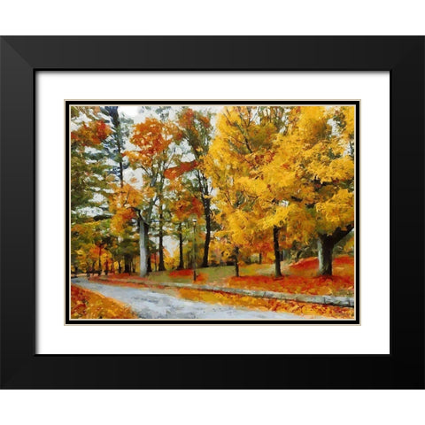 Autumn Colours Black Modern Wood Framed Art Print with Double Matting by Medeiros, Celito