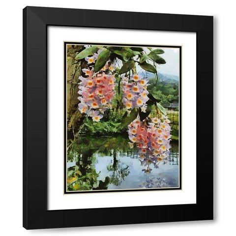 Blooming Tropical Tree II Black Modern Wood Framed Art Print with Double Matting by Medeiros, Celito