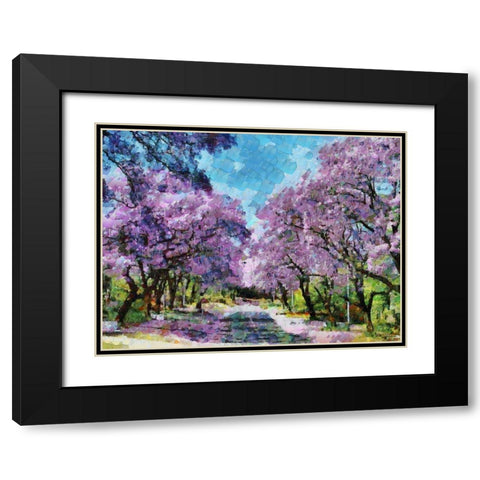 Paradise Road I Black Modern Wood Framed Art Print with Double Matting by Medeiros, Celito