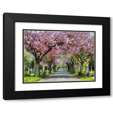 Paradise Road II Black Modern Wood Framed Art Print with Double Matting by Medeiros, Celito