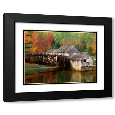 Old Wooden Mill Black Modern Wood Framed Art Print with Double Matting by Medeiros, Celito