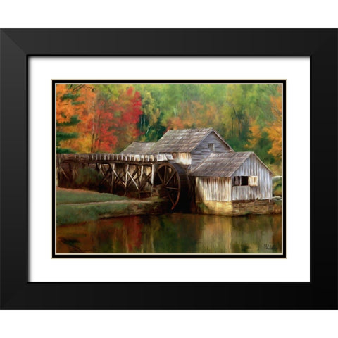 Old Wooden Mill Black Modern Wood Framed Art Print with Double Matting by Medeiros, Celito