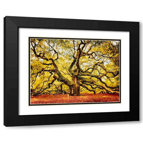 A Big Tree Black Modern Wood Framed Art Print with Double Matting by Medeiros, Celito