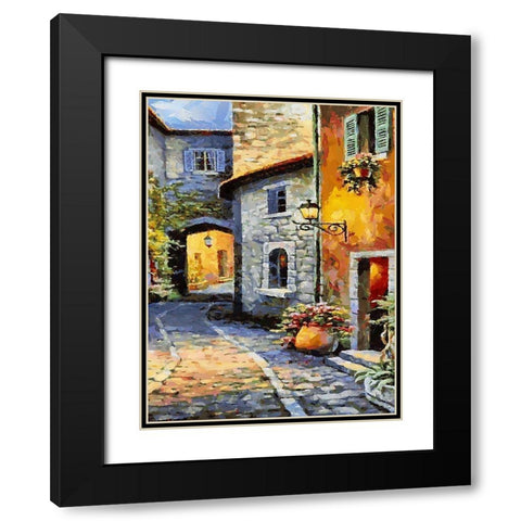 Stone Road Black Modern Wood Framed Art Print with Double Matting by Medeiros, Celito