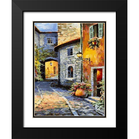 Stone Road Black Modern Wood Framed Art Print with Double Matting by Medeiros, Celito