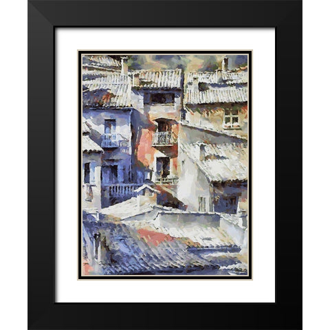 Venice Memmories III Black Modern Wood Framed Art Print with Double Matting by Medeiros, Celito
