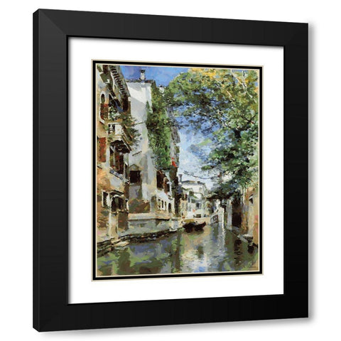 Venice Memmories IV Black Modern Wood Framed Art Print with Double Matting by Medeiros, Celito