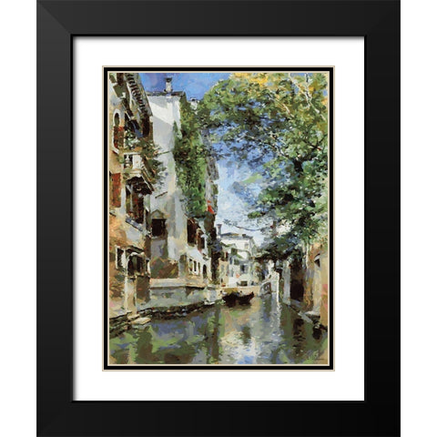 Venice Memmories IV Black Modern Wood Framed Art Print with Double Matting by Medeiros, Celito
