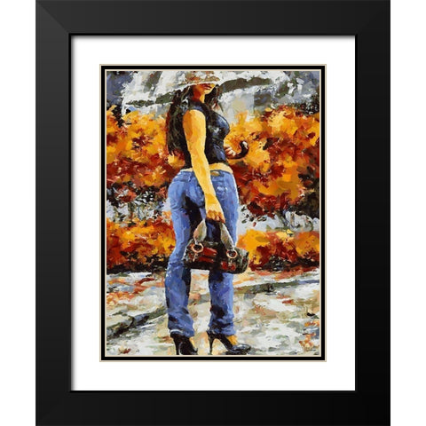 Young Fasshion IV Black Modern Wood Framed Art Print with Double Matting by Medeiros, Celito
