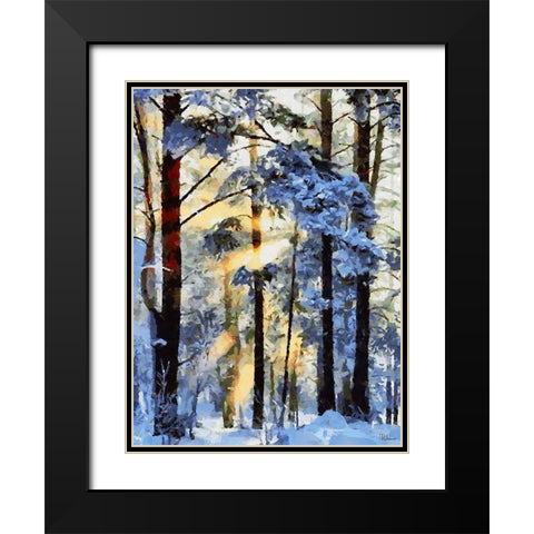 Sunshine in the Winter Wood Black Modern Wood Framed Art Print with Double Matting by Medeiros, Celito