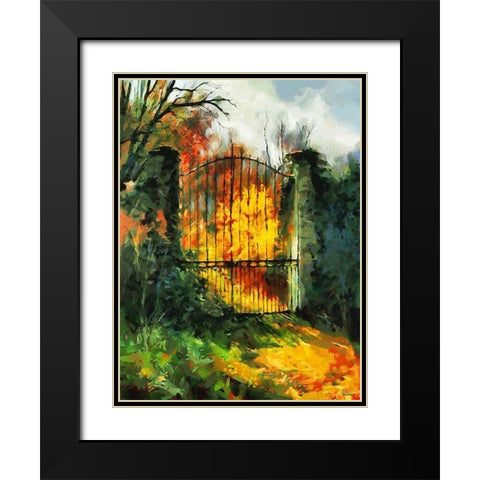 Iron Gate Black Modern Wood Framed Art Print with Double Matting by Medeiros, Celito