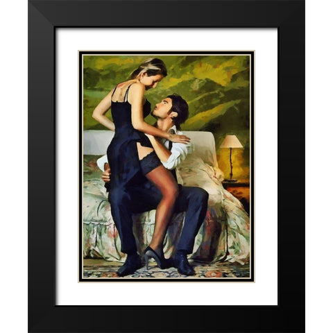 After the Dance Black Modern Wood Framed Art Print with Double Matting by Medeiros, Celito