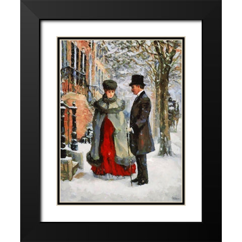 Old Times I Black Modern Wood Framed Art Print with Double Matting by Medeiros, Celito