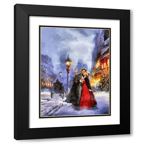 Old Times II Black Modern Wood Framed Art Print with Double Matting by Medeiros, Celito