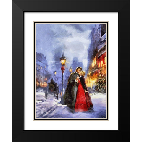 Old Times II Black Modern Wood Framed Art Print with Double Matting by Medeiros, Celito