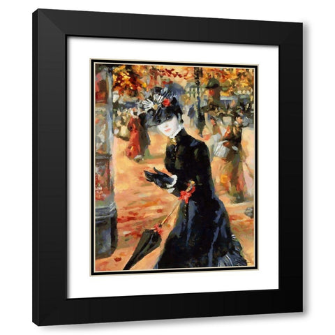 Old Times IV Black Modern Wood Framed Art Print with Double Matting by Medeiros, Celito