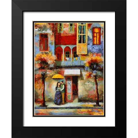 A Date Black Modern Wood Framed Art Print with Double Matting by Medeiros, Celito