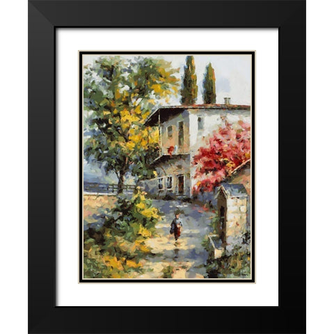 A House in the South Black Modern Wood Framed Art Print with Double Matting by Medeiros, Celito