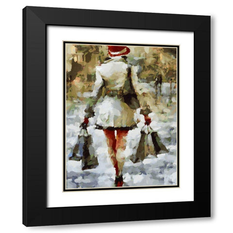 Going home from Shopping Black Modern Wood Framed Art Print with Double Matting by Medeiros, Celito