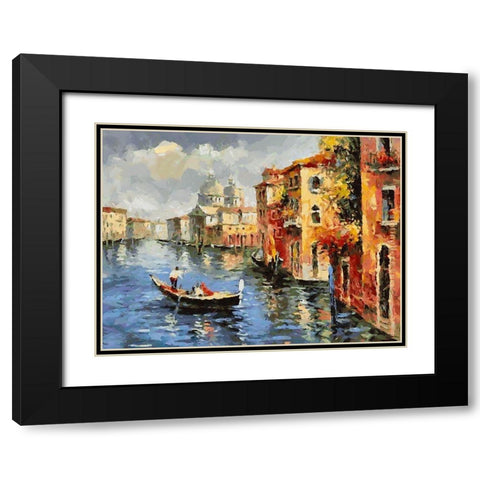 Memories of Venice III Black Modern Wood Framed Art Print with Double Matting by Medeiros, Celito
