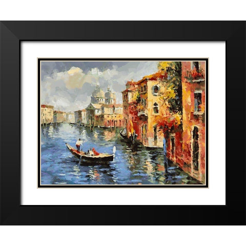 Memories of Venice III Black Modern Wood Framed Art Print with Double Matting by Medeiros, Celito