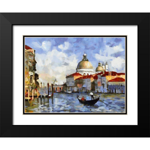 Memories of Venice V Black Modern Wood Framed Art Print with Double Matting by Medeiros, Celito