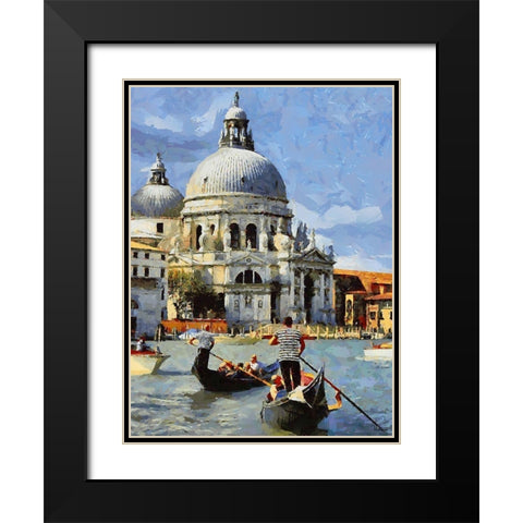 Memories of Venice VI Black Modern Wood Framed Art Print with Double Matting by Medeiros, Celito