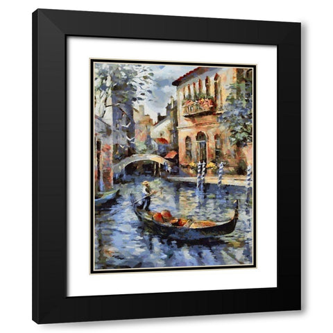 Memories of Venice VIII Black Modern Wood Framed Art Print with Double Matting by Medeiros, Celito