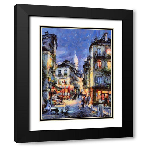 Memories of Venice XII Black Modern Wood Framed Art Print with Double Matting by Medeiros, Celito