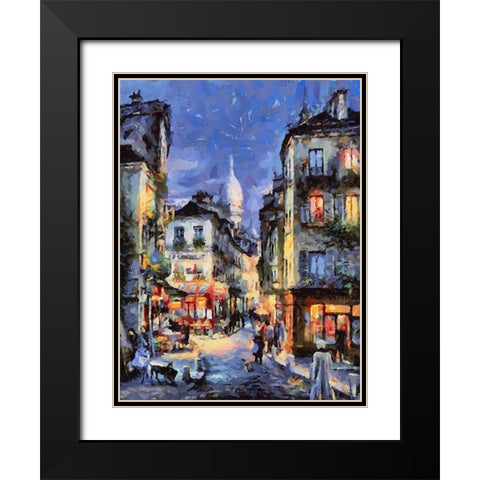 Memories of Venice XII Black Modern Wood Framed Art Print with Double Matting by Medeiros, Celito