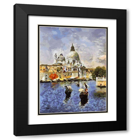 Memories of Venice XIII Black Modern Wood Framed Art Print with Double Matting by Medeiros, Celito