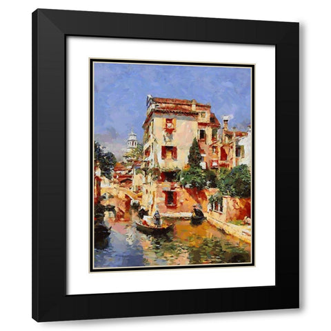 Memories of Venice XIV Black Modern Wood Framed Art Print with Double Matting by Medeiros, Celito