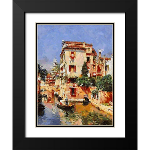 Memories of Venice XIV Black Modern Wood Framed Art Print with Double Matting by Medeiros, Celito