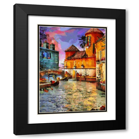 Memories of Venice XVI Black Modern Wood Framed Art Print with Double Matting by Medeiros, Celito
