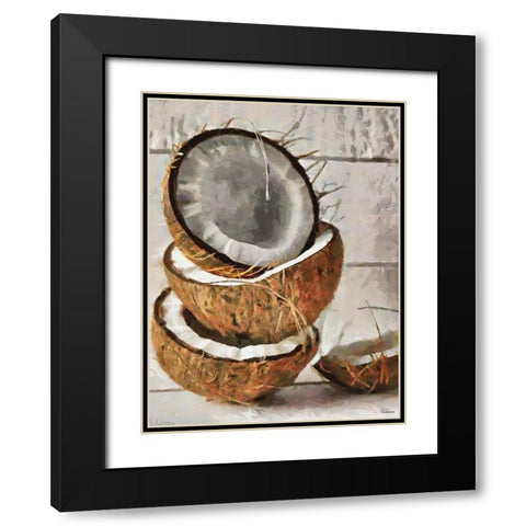 Coco Black Modern Wood Framed Art Print with Double Matting by Medeiros, Celito
