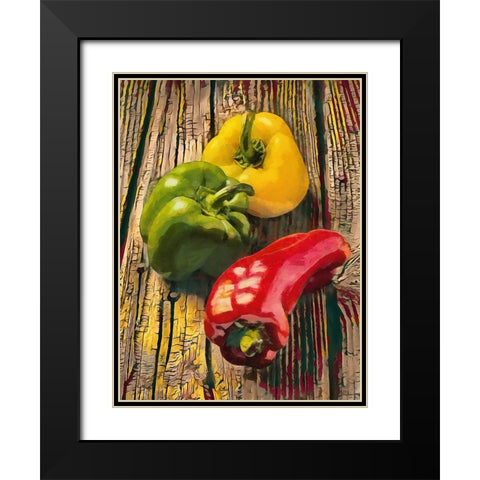 Pepper Black Modern Wood Framed Art Print with Double Matting by Medeiros, Celito