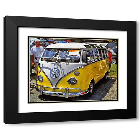Good Old VW Van VI Black Modern Wood Framed Art Print with Double Matting by Medeiros, Celito