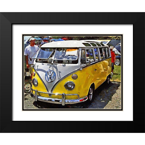 Good Old VW Van VI Black Modern Wood Framed Art Print with Double Matting by Medeiros, Celito
