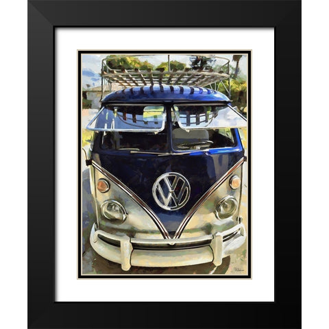 Good Old VW Van VII Black Modern Wood Framed Art Print with Double Matting by Medeiros, Celito