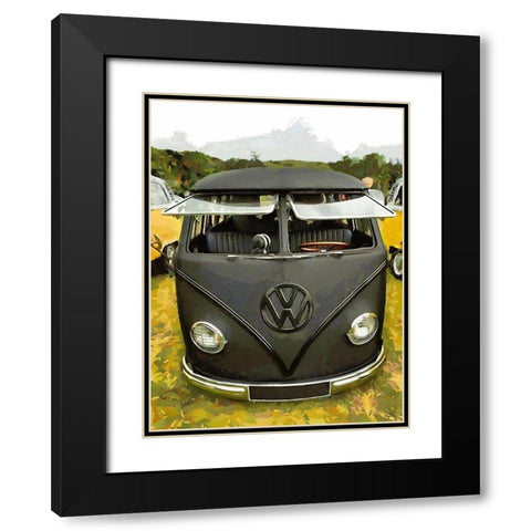 Good Old VW Van VIII Black Modern Wood Framed Art Print with Double Matting by Medeiros, Celito