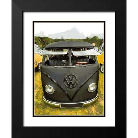 Good Old VW Van VIII Black Modern Wood Framed Art Print with Double Matting by Medeiros, Celito