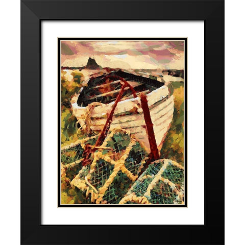 Old Boat Black Modern Wood Framed Art Print with Double Matting by Medeiros, Celito